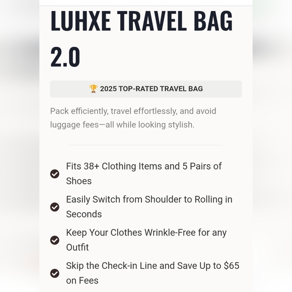 Luhxe Travel Bag 2.0 Roller Addition In Charcoal - Picture 6 of 6